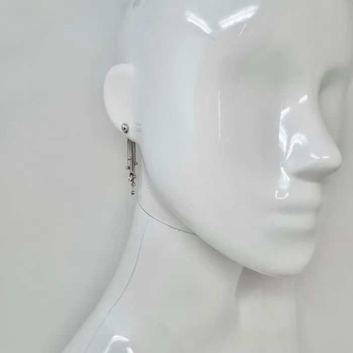 18K White Gold Diamond Earrings Jewelry Earrings