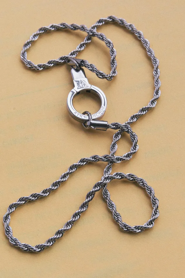 Air Anchor Necklaces Stainless Steel Remain Grateful Rope Chain Necklace with Cuff Keeper Air Anchor Necklaces Stainless Steel Remain Grateful Rope Chain Necklace with Cuff Keeper