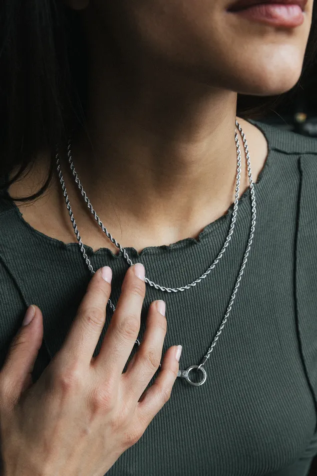 Air Anchor Necklaces Stainless Steel Remain Grateful Rope Chain Necklace with Cuff Keeper Air Anchor Necklaces Stainless Steel Remain Grateful Rope Chain Necklace with Cuff Keeper