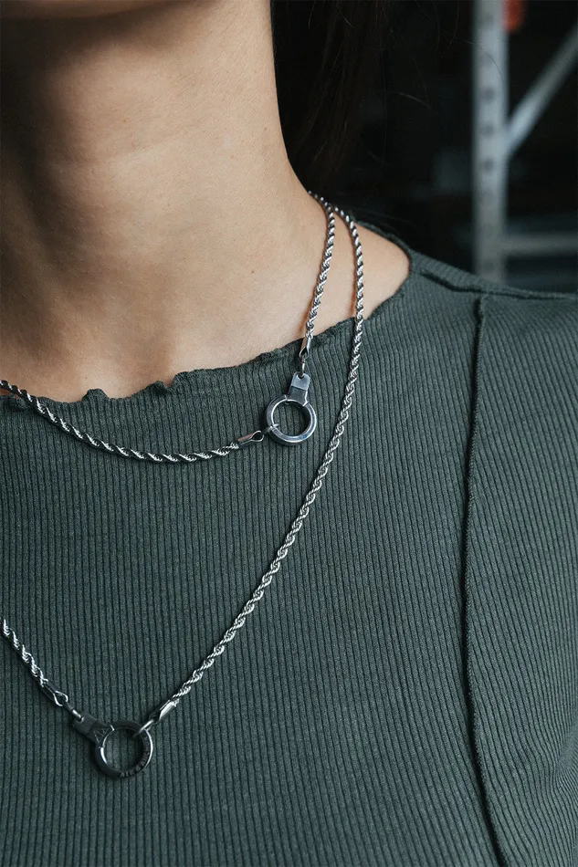 Air Anchor Necklaces Stainless Steel Remain Grateful Rope Chain Necklace with Cuff Keeper Air Anchor Necklaces Stainless Steel Remain Grateful Rope Chain Necklace with Cuff Keeper