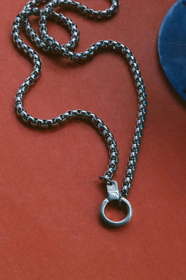 Air and Anchor Necklaces Stainless Steel Journey Chain Cuff Keeper Necklace