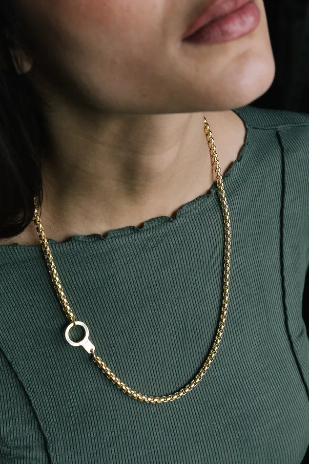 Air and Anchor Necklaces Stainless Steel Journey Chain Cuff Keeper Necklace Air and Anchor Necklaces Stainless Steel Journey Chain Cuff Keeper Necklace