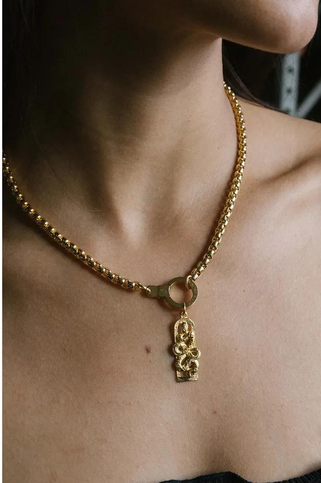 Air and Anchor Necklaces Stainless Steel Journey Chain Cuff Keeper Necklace Air and Anchor Necklaces Stainless Steel Journey Chain Cuff Keeper Necklace