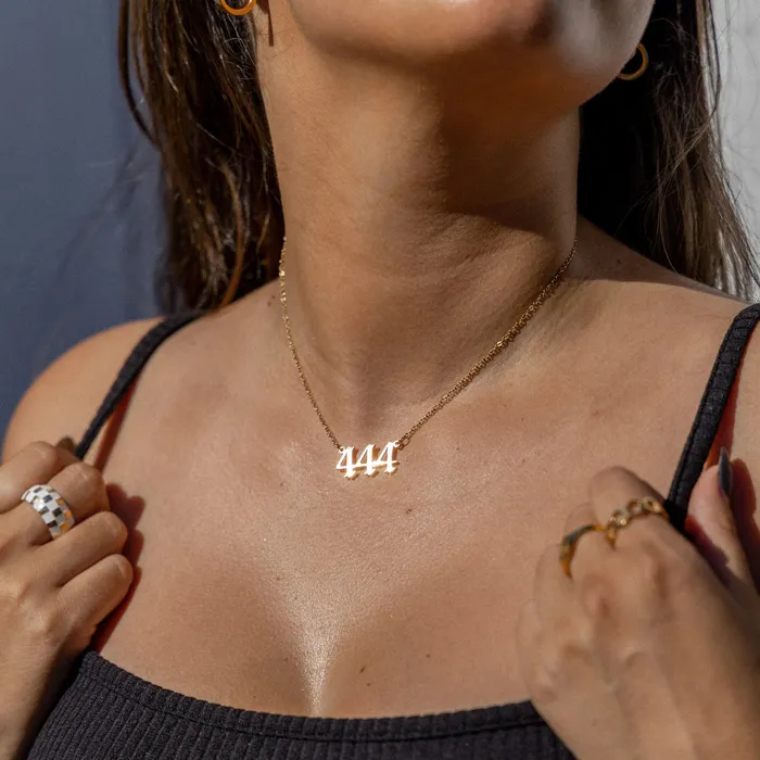 ALCO Necklaces Gold Angel Number Necklace
