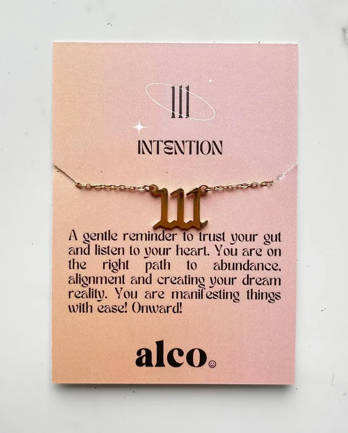 ALCO Necklaces Gold Angel Number Necklace