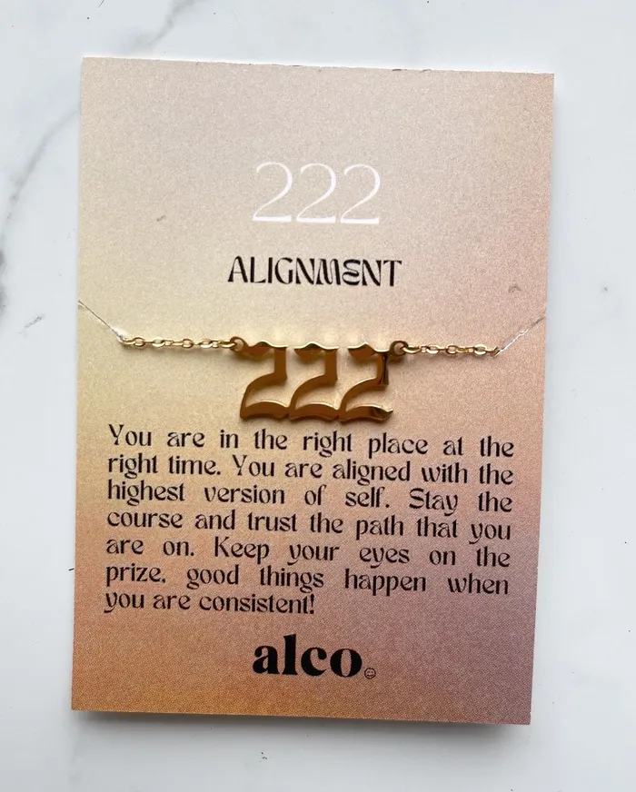 ALCO Necklaces Gold Angel Number Necklace