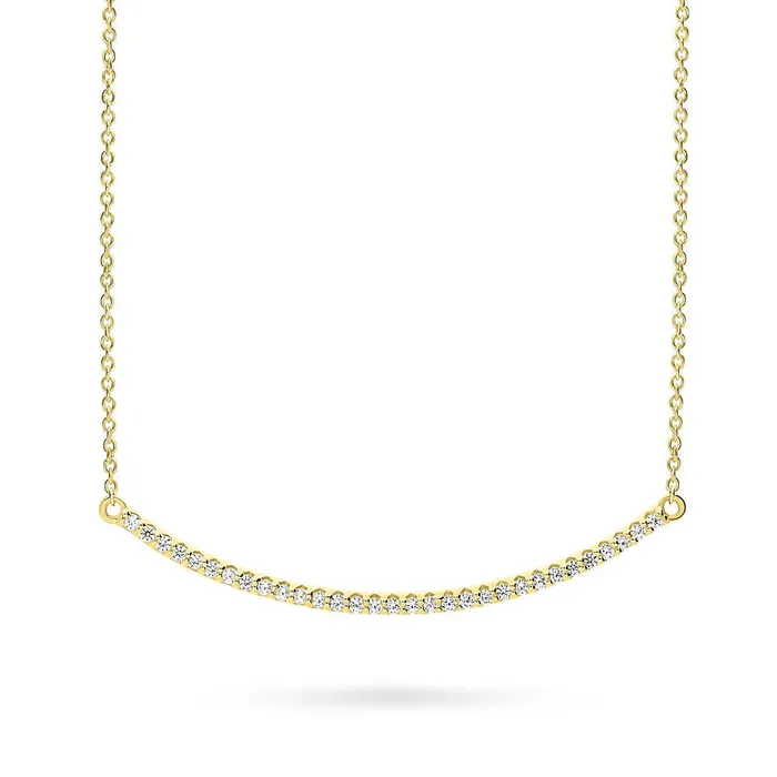 Bar CZ Pendant Necklace in Sterling Silver BERRICLE Necklaces