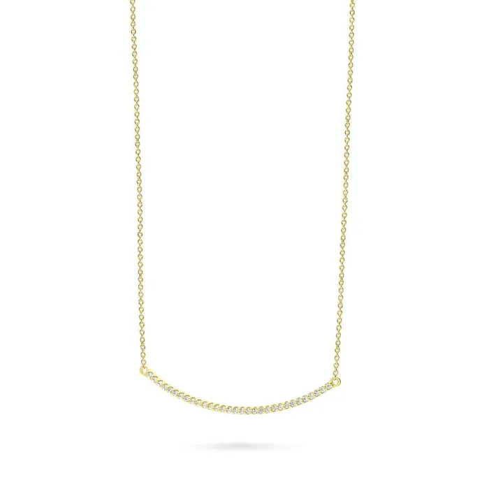 Bar CZ Pendant Necklace in Sterling Silver BERRICLE Necklaces