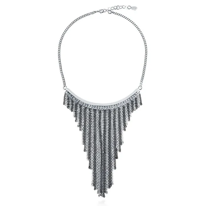 BERRICLE Fringe Statement Necklace in 2Tone Necklaces