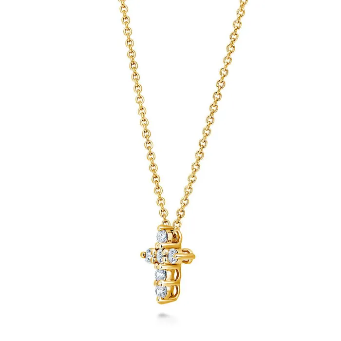BERRICLE Necklaces Cross CZ Necklace in Sterling Silver 2 Piece