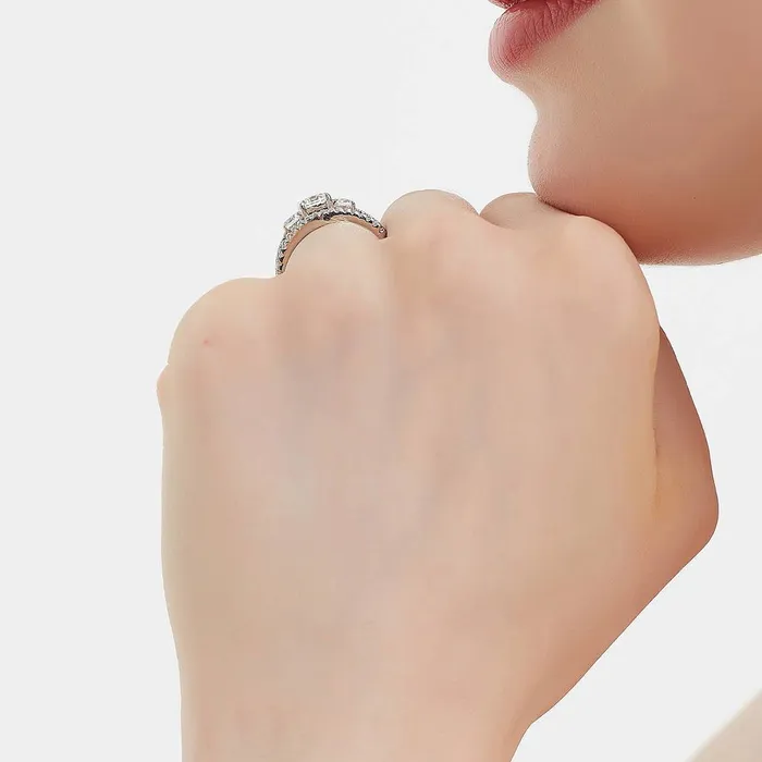 BERRICLE Rings 3Stone 08ct CZ Ring Set in Sterling Silver