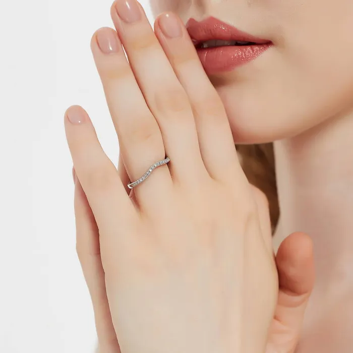 BERRICLE Rings 3Stone 08ct Pear CZ Ring Set in Sterling Silver