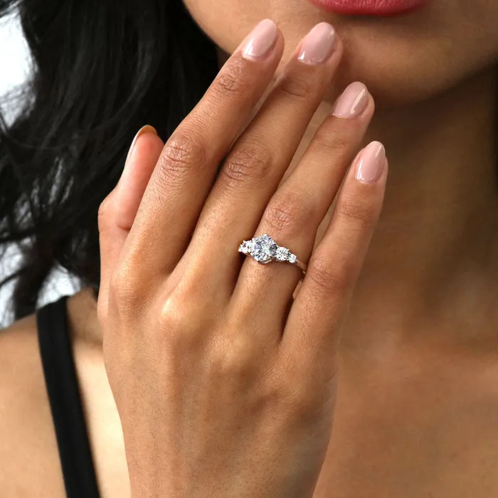BERRICLE Rings 5Stone 7Stone CZ Stackable Ring Set in Sterling Silver