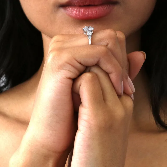 BERRICLE Rings 5Stone 7Stone CZ Stackable Ring Set in Sterling Silver