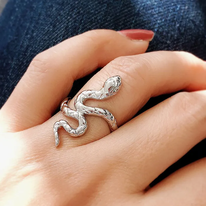 BERRICLE Rings Snake CZ Ring in Sterling Silver