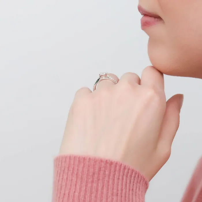 BERRICLE Solitaire 04ct Oval CZ Ring in Sterling Silver Rings