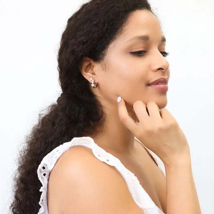 BERRICLE Star Stud Earrings in Sterling Silver Earrings