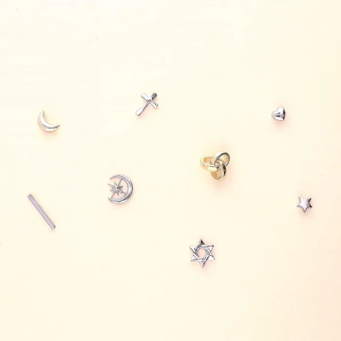 BERRICLE Star Stud Earrings in Sterling Silver Earrings