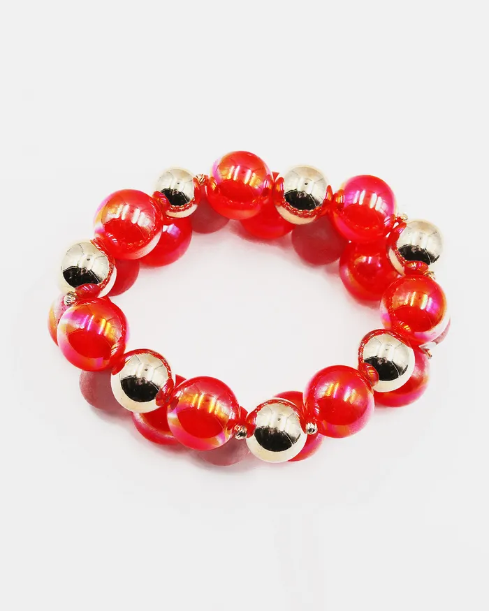 Bracelets 01162024 Double Layered Ball Bead Stretch Bracelet Bracelets 01162024 Double Layered Ball Bead Stretch Bracelet