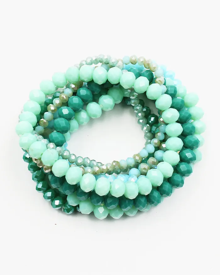 Bracelets 04192023 Multiple Layered Faceted Stretch Bracelet Bracelets 04192023 Multiple Layered Faceted Stretch Bracelet