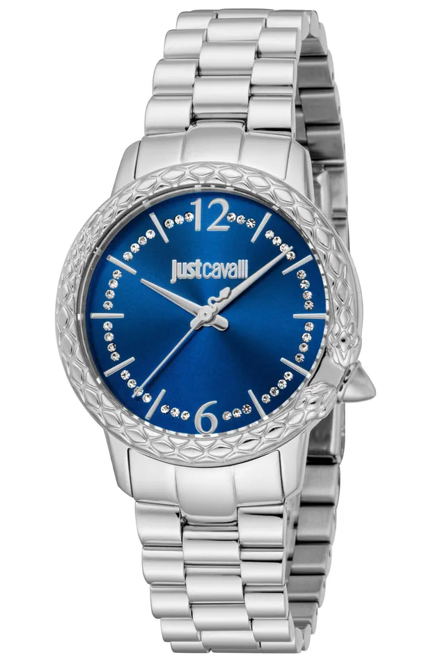 Bracelets Just Cavalli Just Cavalli Animalier Ladies Blue Dial Silver Stainless Steel Watch Bracelets Just Cavalli Just Cavalli Animalier Ladies Blue Dial Silver Stainless Steel Watch