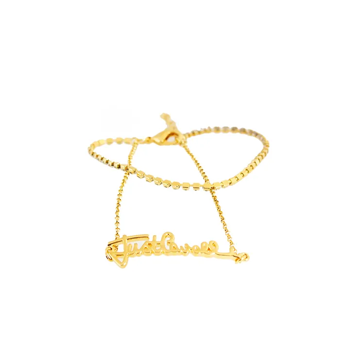 Bracelets Just Cavalli Just Cavalli Bracelet Two Chain With Stone Just Cavalli Logo Bracelets Just Cavalli Just Cavalli Bracelet Two Chain With Stone Just Cavalli Logo