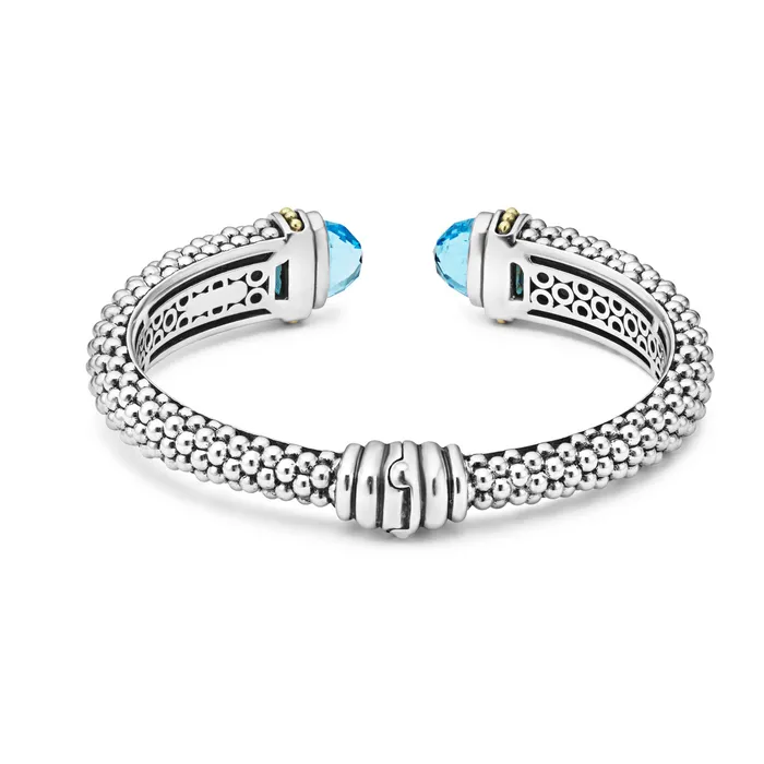 Bracelets Lagos Caviar Color Swiss Blue Topaz Cuff Bracelet 12mm Bracelets Lagos Caviar Color Swiss Blue Topaz Cuff Bracelet 12mm