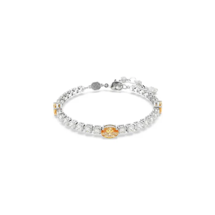Bracelets Swarovski Matrix Tennis Bracelet Mixed cuts Yellow Rhodium plated Medium Swarovski Bracelets Swarovski Matrix Tennis Bracelet Mixed cuts Yellow Rhodium plated Medium Swarovski