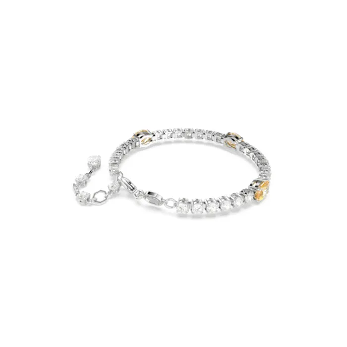 Bracelets Swarovski Matrix Tennis Bracelet Mixed cuts Yellow Rhodium plated Medium Swarovski Bracelets Swarovski Matrix Tennis Bracelet Mixed cuts Yellow Rhodium plated Medium Swarovski