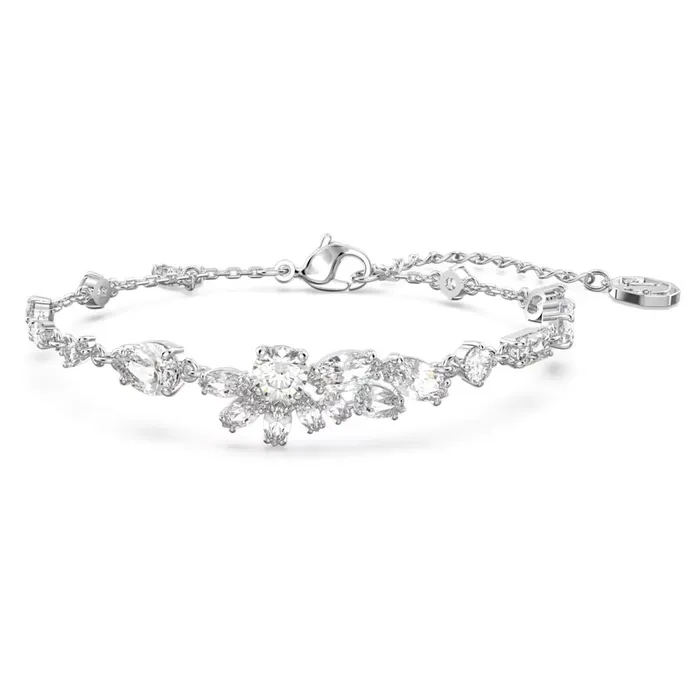 Bracelets Swarovski Swarovski Gema Bracelet Mixed cuts Flower White Rhodium plated MEDIUM Bracelets Swarovski Swarovski Gema Bracelet Mixed cuts Flower White Rhodium plated MEDIUM