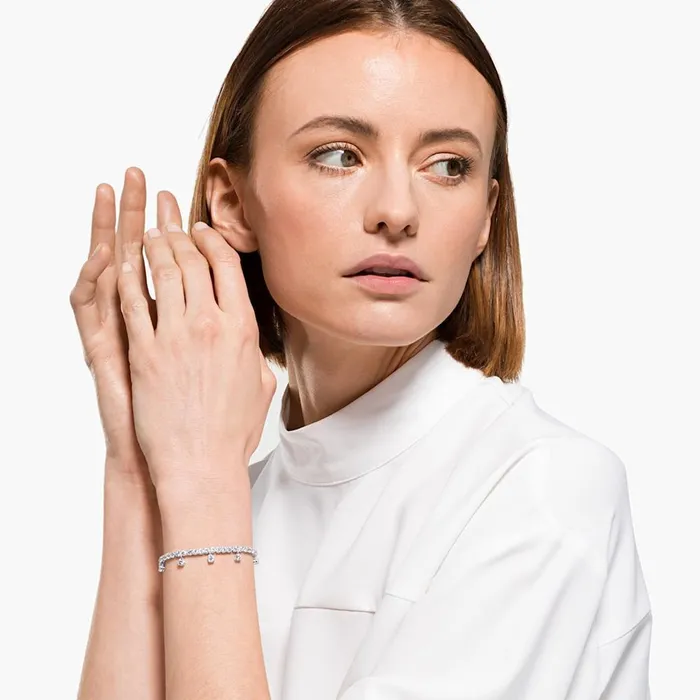 Bracelets Swarovski Swarovski Subtle Drops Bracelet White Medium Bracelets Swarovski Swarovski Subtle Drops Bracelet White Medium
