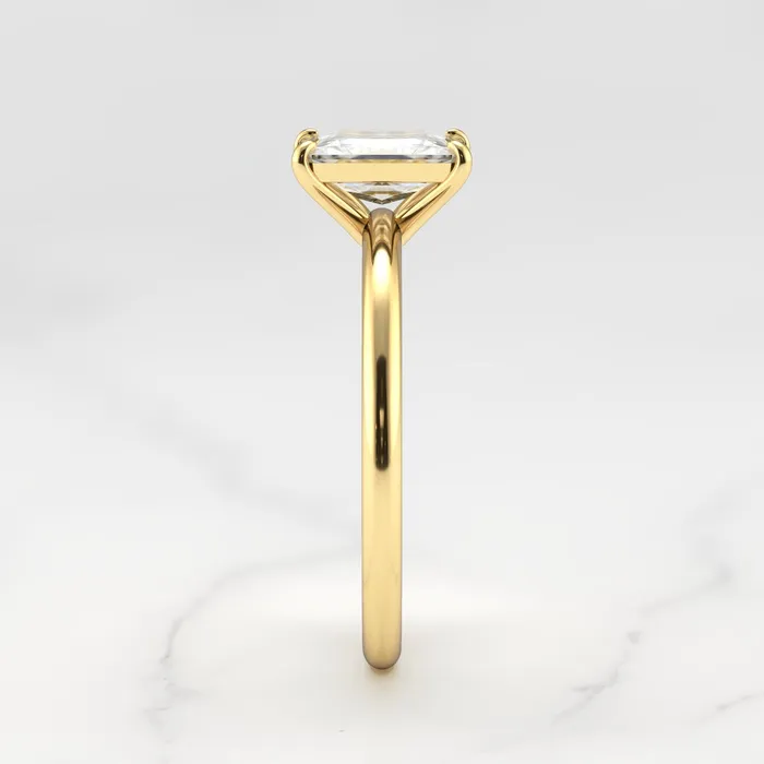Capucinne Rings 1ct radiant moissanite ring solitaire