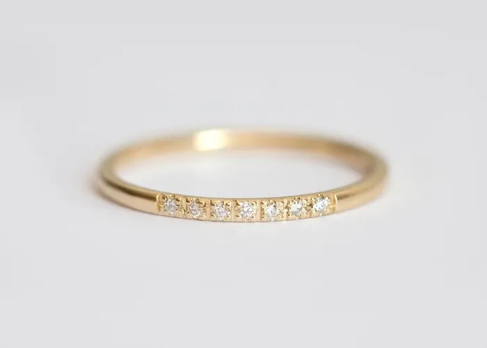capucinne Rings Diamond Ring 14K Gold Wedding Band