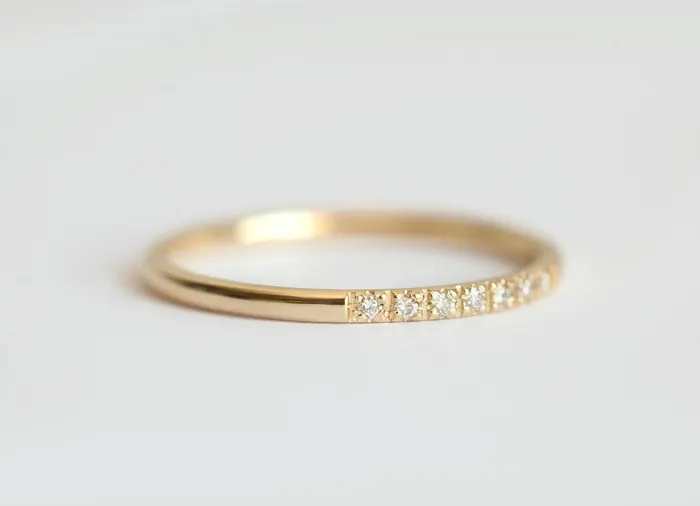 capucinne Rings Diamond Ring 14K Gold Wedding Band