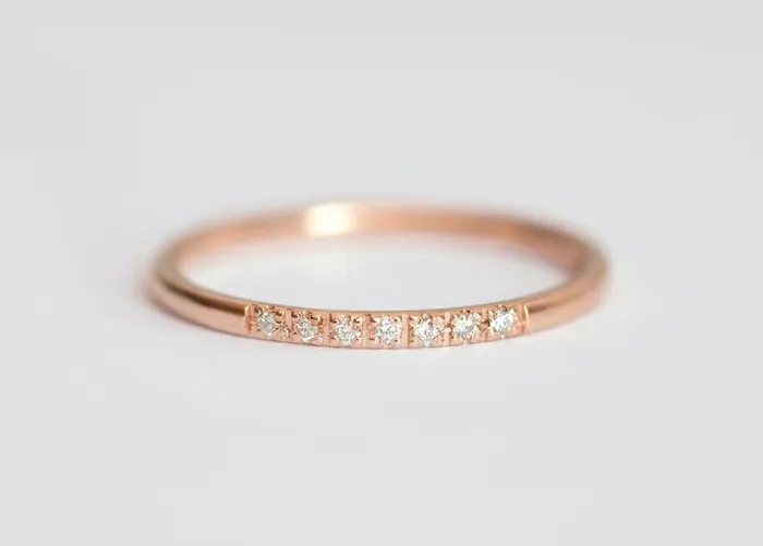 capucinne Rings Diamond Ring 14K Gold Wedding Band