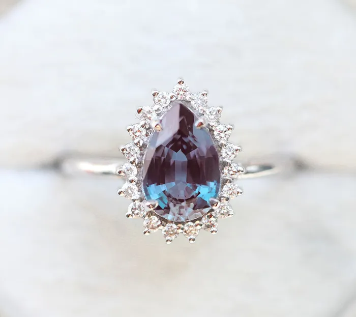 Capucinne Rings Drew Pear Alexandrite Ring
