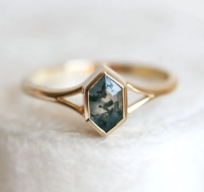 Capucinne Rings Lucia Salt And Pepper Diamond Engagement Ring Set