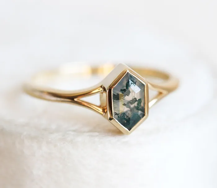 Capucinne Rings Lucia Salt And Pepper Diamond Engagement Ring Set