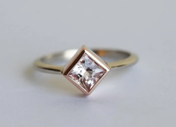 Capucinne Rings Saoirse Princess Cut Morganite Ring