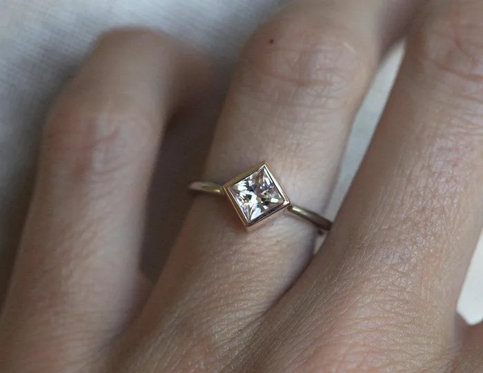 Capucinne Rings Saoirse Princess Cut Morganite Ring