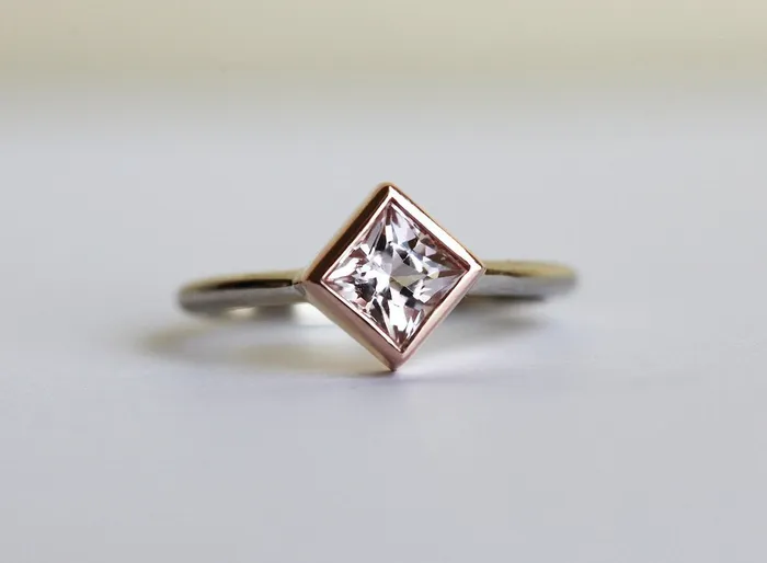 Capucinne Rings Saoirse Princess Cut Morganite Ring