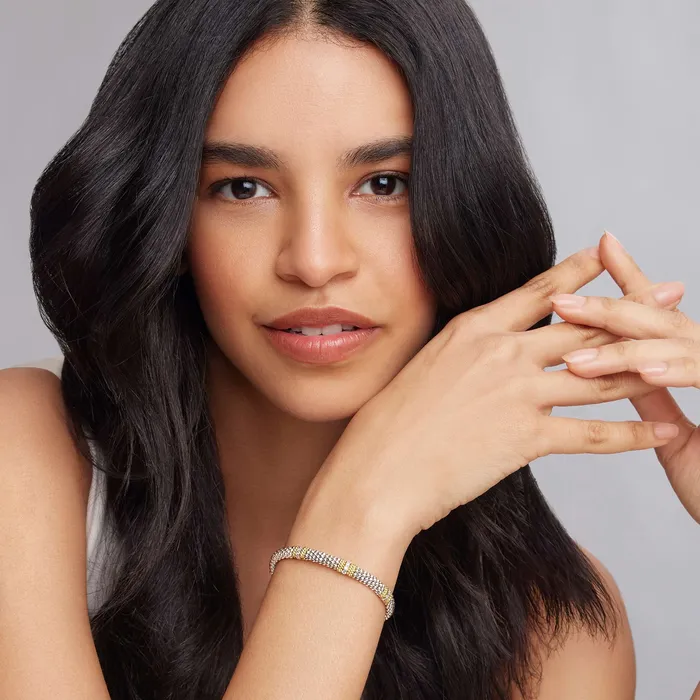 Caviar Lux Three Station Diamond Caviar Bracelet 6mm Lagos Bracelets Caviar Lux Three Station Diamond Caviar Bracelet 6mm Lagos Bracelets