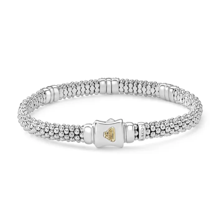 Caviar Lux Three Station Diamond Caviar Bracelet 6mm Lagos Bracelets Caviar Lux Three Station Diamond Caviar Bracelet 6mm Lagos Bracelets