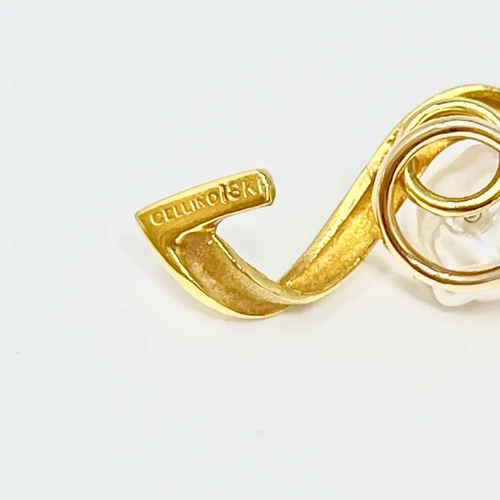 Cellino PreStyled Sets Cellino 18K Gold Earclips with Biwa Pearl