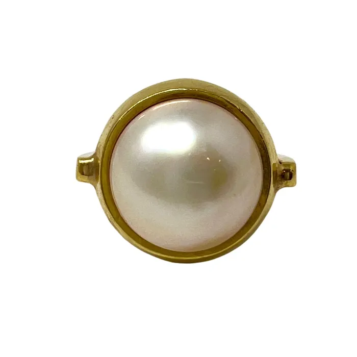 Cellino Rings Cellino 18K Gold Ring with Mabe Pearl