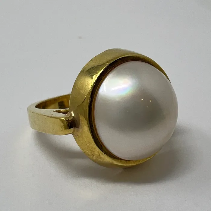 Cellino Rings Cellino 18K Gold Ring with Mabe Pearl