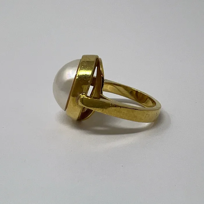 Cellino Rings Cellino 18K Gold Ring with Mabe Pearl