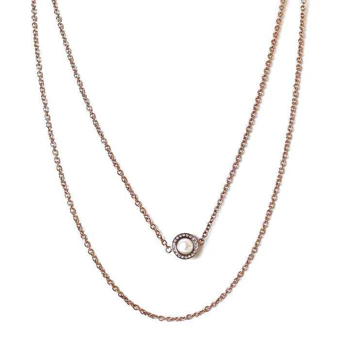 Cerruti Ladies Necklace Rose Gold Plated Cerruti Necklaces