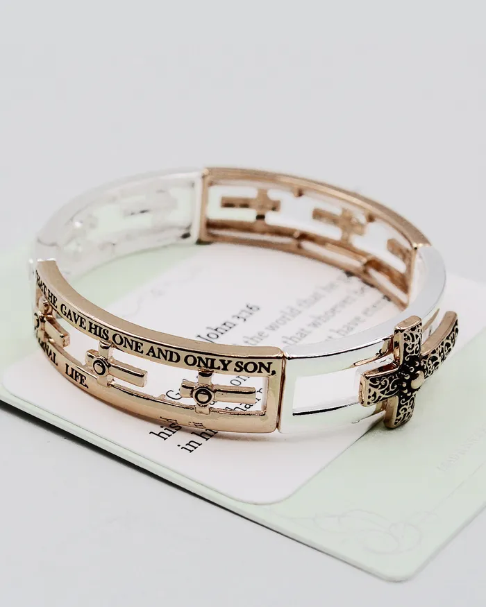 CHECK2024 Bracelets John 316 Stretch Bangle Bracelet with Charm CHECK2024 Bracelets John 316 Stretch Bangle Bracelet with Charm
