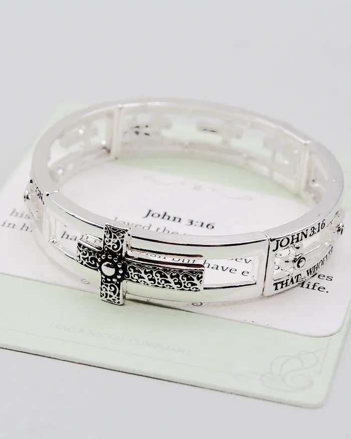 CHECK2024 Bracelets John 316 Stretch Bangle Bracelet with Charm CHECK2024 Bracelets John 316 Stretch Bangle Bracelet with Charm